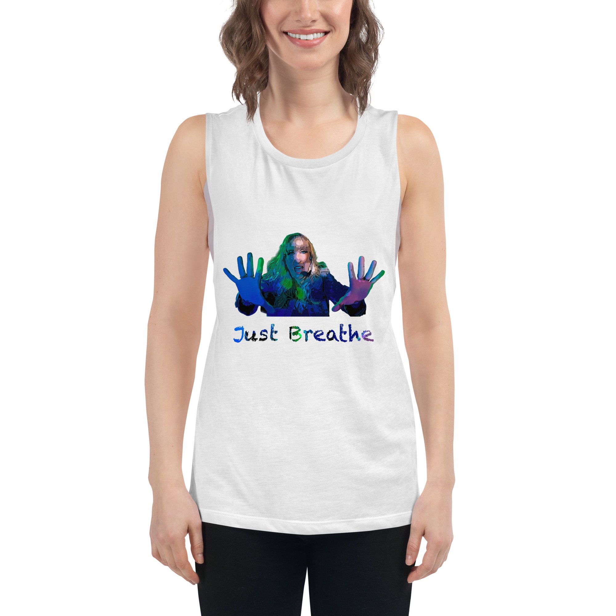 Persephone's Dream "Just Breathe" Ladies’ Muscle Tank - Image 3
